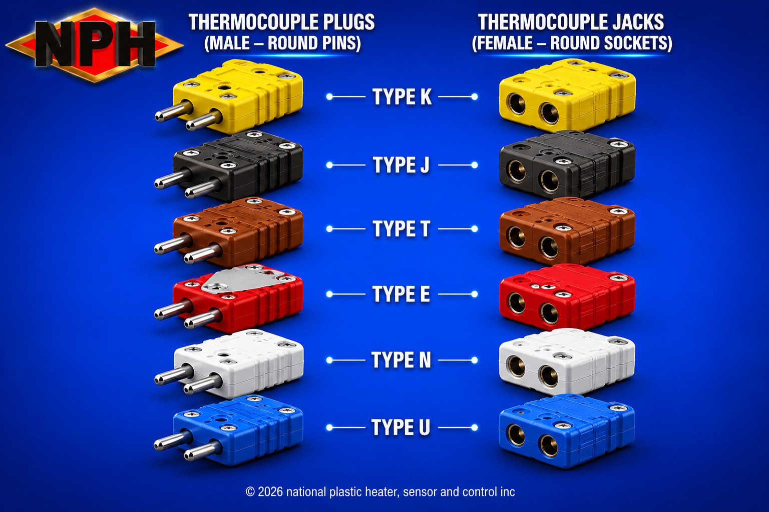 Thermocouple & RTD Jacks & Plugs